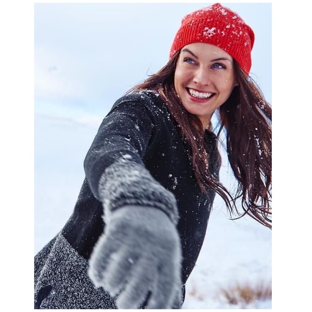 Athleta | Outdoors Warm Cozy Merino Wool Brindle Border Sweater | M